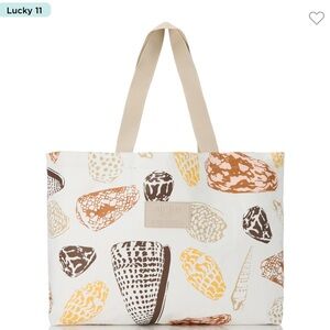 Aloha Collection Shell Beached Holo Holo Sunburst Tote Bag Reversible Limited